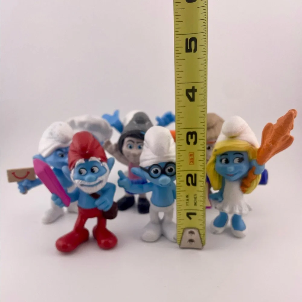 McDonald’s Smurfs 2 Happy Meal Toy Set Papa Smurf Smurfette Collectible Lot of 9 - Picture 3 of 3